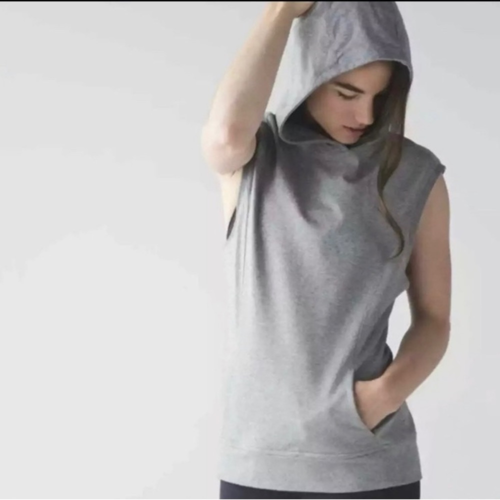 lululemon athletica Gray Sleeveless Hoodie